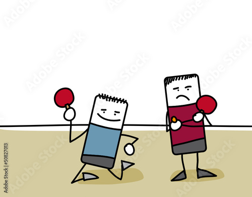 Joueurs de tennis de tables