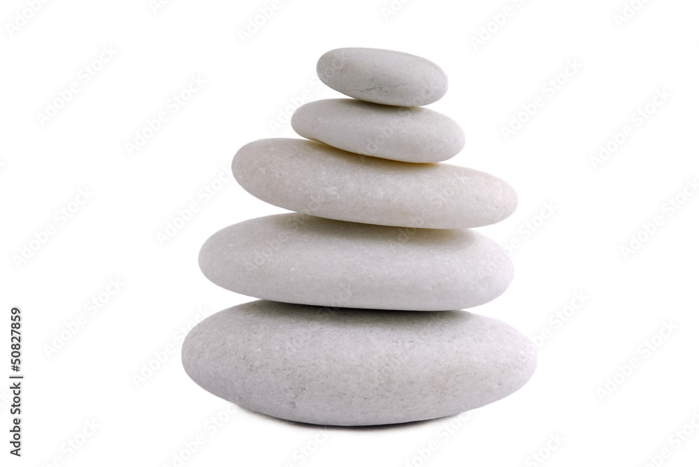 Zen stones isolated on white background Zen stones isolated on white background