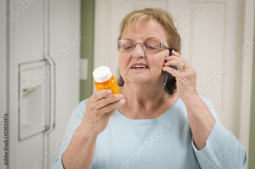 Senior Adult Woman on Cell ...