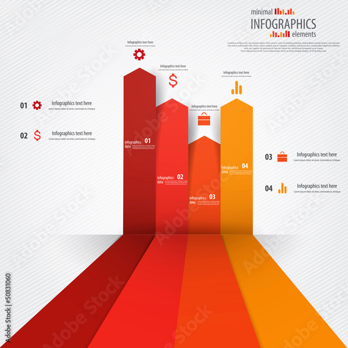 Minimal infographics design. Vector photo