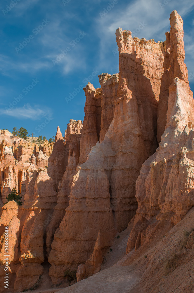 Red pinnacles (hoodoos) of Bryce Canyon, Utah, USA Red pinnacles (hoodoos) of Bryce Canyon, Utah, USA
