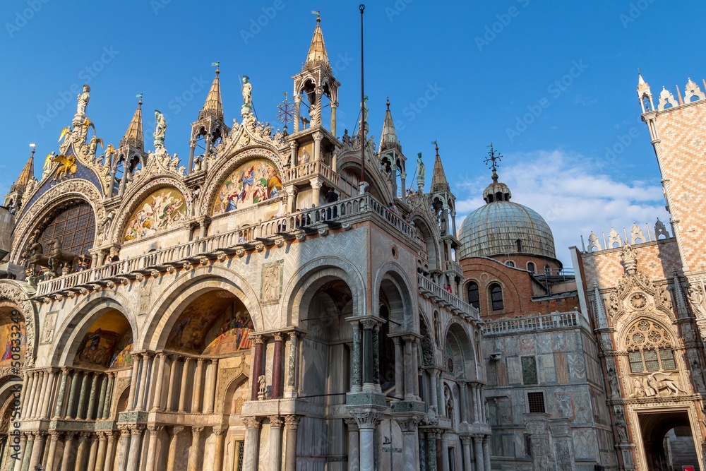 San Marco church from a low angle in Venice