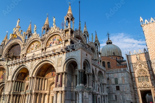 San Marco church from a low angle in Venice © eldeiv