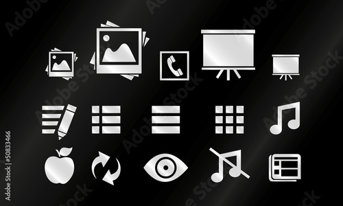 set of icons for web design, vector graphics