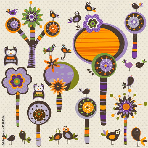 Halloween whimsy trees and ...