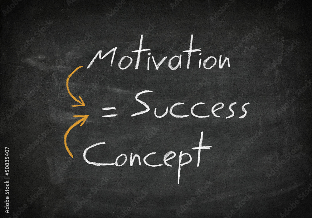 Obraz premium Blackboard success concept