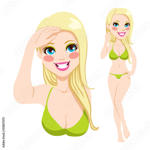 Sexy Blonde Girl Bikini