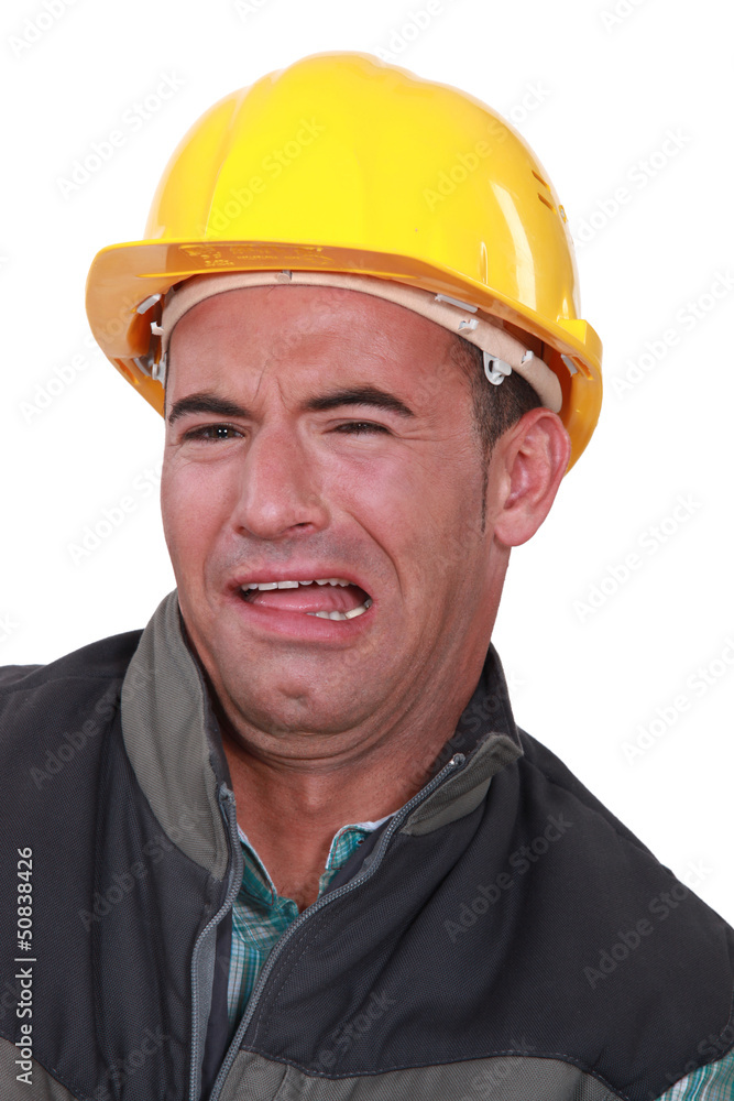 Terrified builder Terrified builder