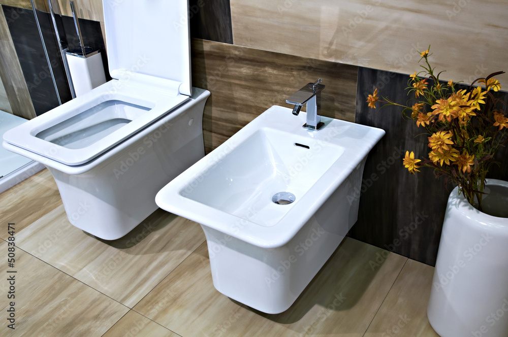 Fototapeta premium Modern bathroom interior