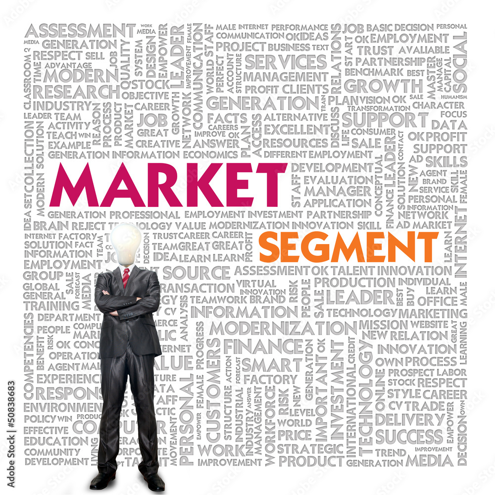 Business word cloud for business and finance concept, Market Seg Business word cloud for business and finance concept, Market Seg