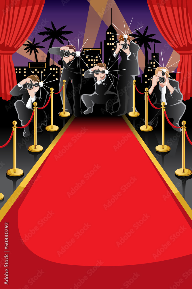 © artisticco - Red carpet and paparazzi background