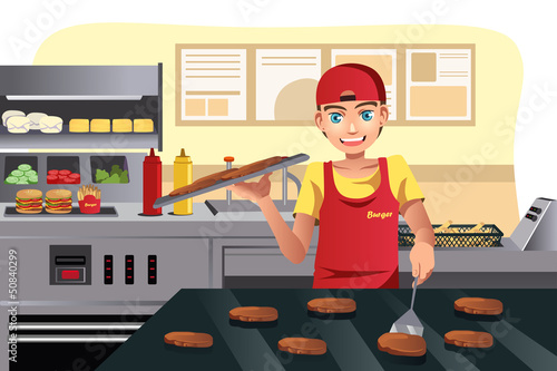 Cooking at fast food