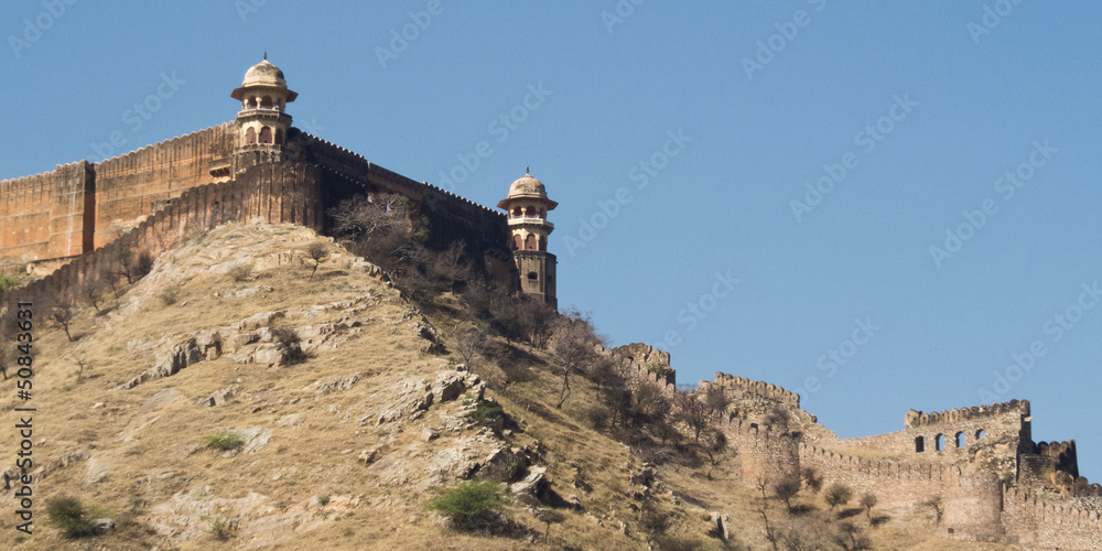 Muraille du fort de Jaigarth, Rajasthan, Inde.