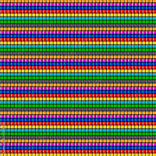 Carreaux Multicolor Fond Noir