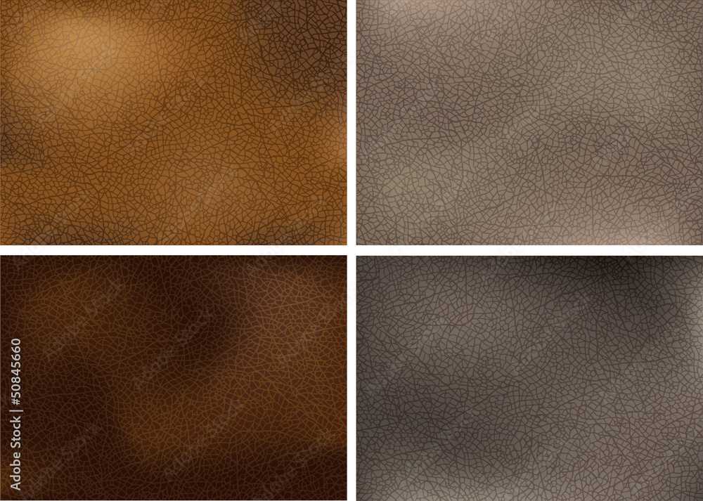 Fototapeta premium Four realistic leather textures