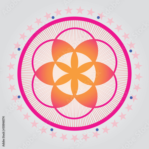 Sacred geometry-Flower of life seed-vector