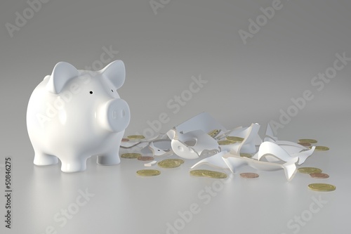 Piggy bank - pig and broken pig
