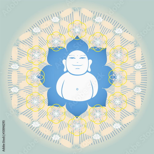 Flower of life with Buddah inside