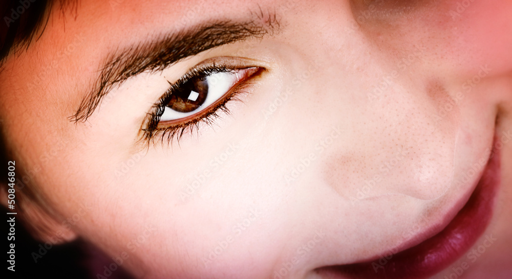 Fototapeta premium Beautiful young woman face.