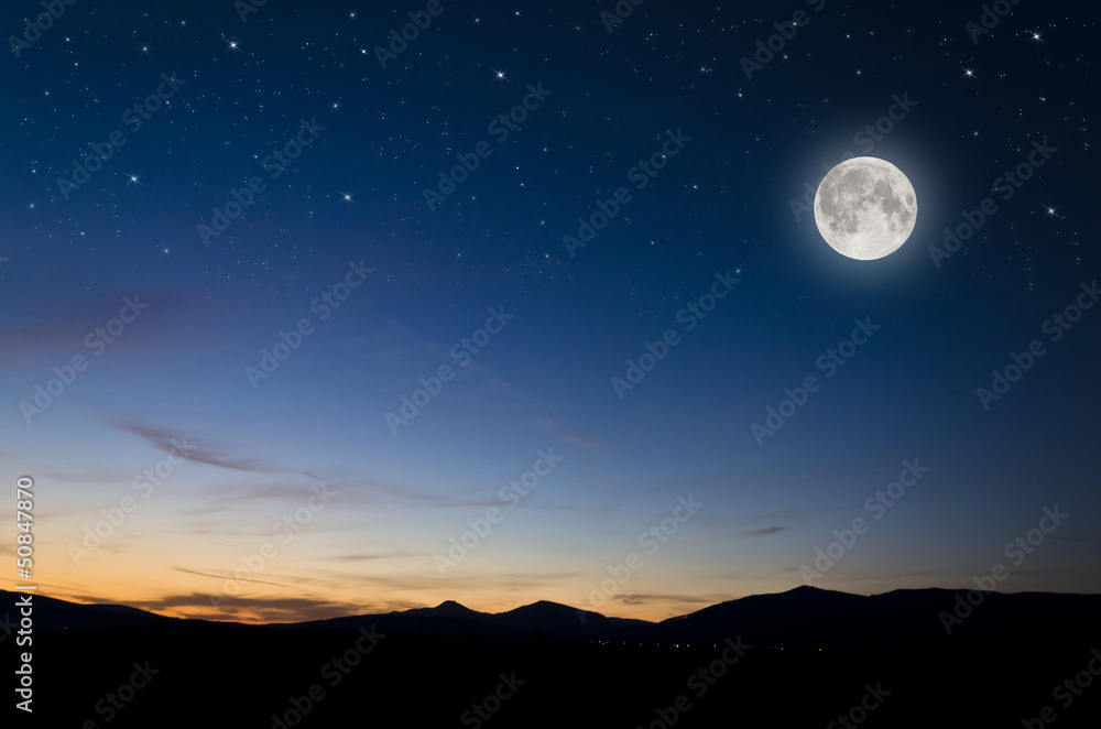 Naklejka premium full moon background