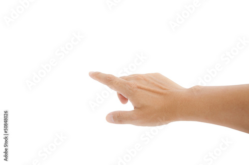 man hand isolated on white