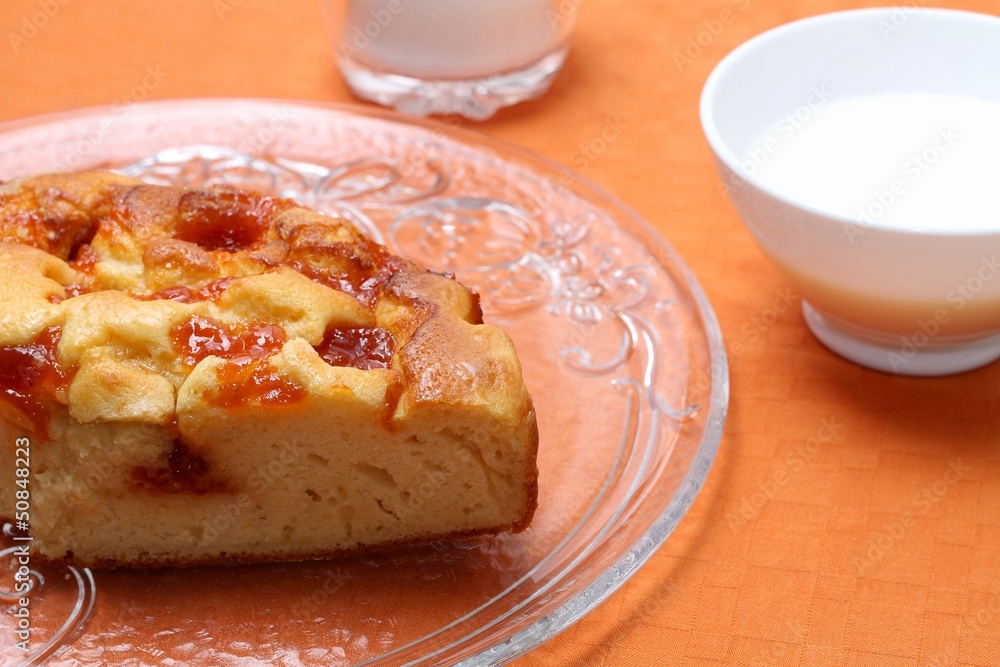 Delicious cake with jam Delicious cake with jam