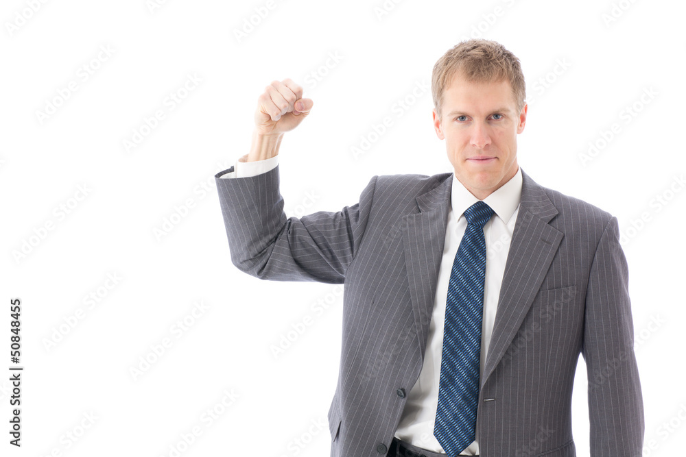 a young businessman on white background a young businessman on white background