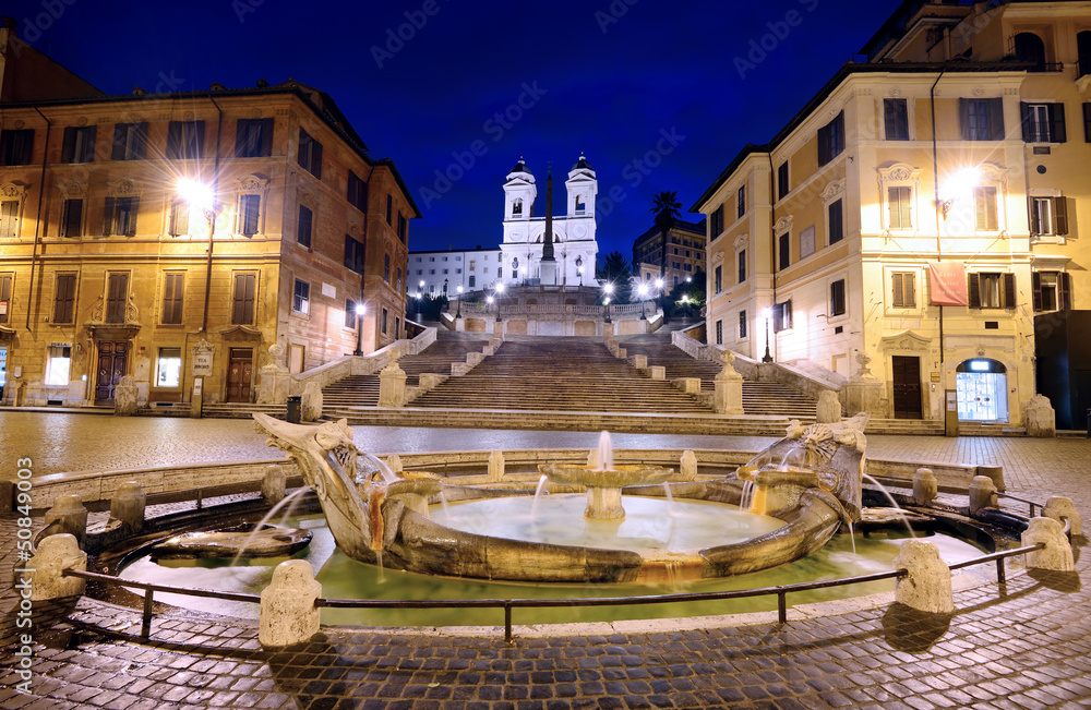 Spanish Steps, Barcaccia Fountain, Rome