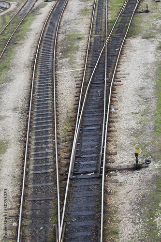 railway tracks leading to different ways
