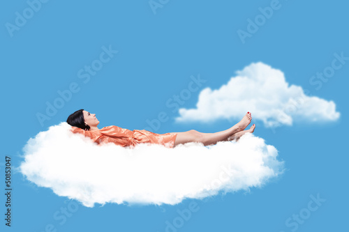 Girl on a cloud