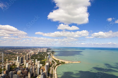 Chicago Lake Shore Drive Aerial View photo