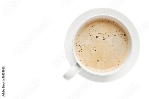 Filiżanka kawy na białym tle photo