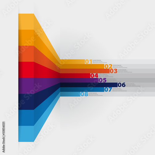 Design template - numbered banners - Infographics for website