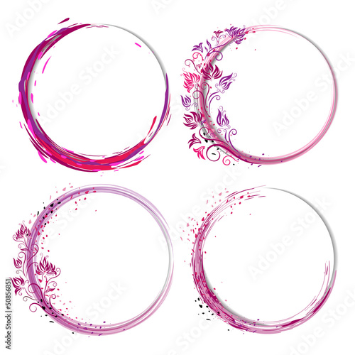 Set of four decorative borders