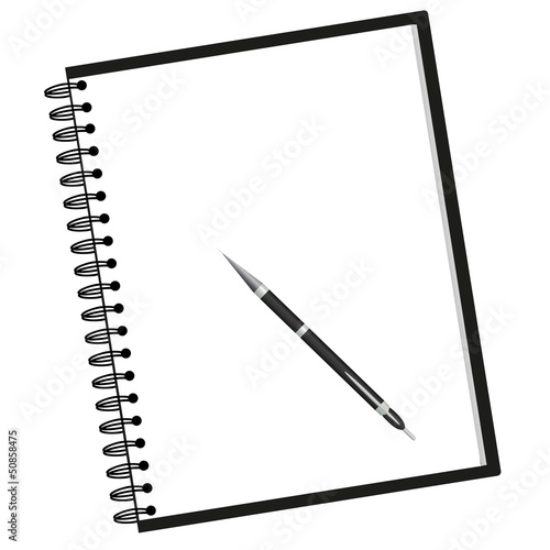 notebook and pen