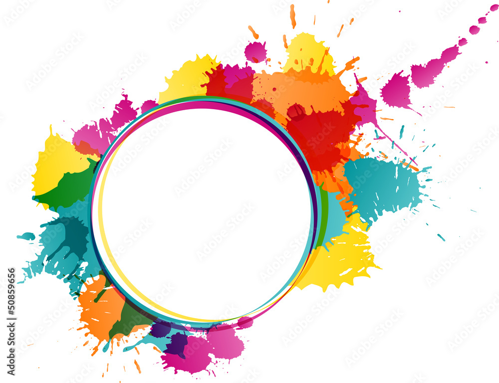 Colorful splater circle design template Stock Vector | Adobe Stock