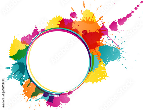 Colorful splater circle design template