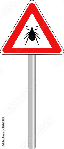 Warnschild Zecken