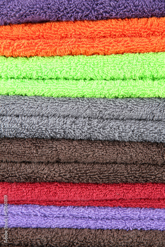 Colorful towels background