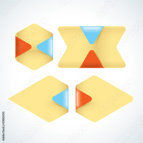 Set of Vector Blank Stickers. Easy to color transform. EPS10 Free Download Set of Vector Blank Stickers. Easy to color transform. EPS10 - GFXLoad