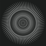 black and white circles round frame