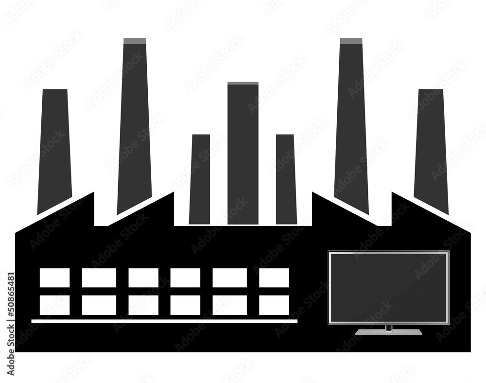 Fototapeta premium Usine de production d'écran de télévision 