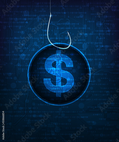 Internet scam - conceptual vector illustration, eps10