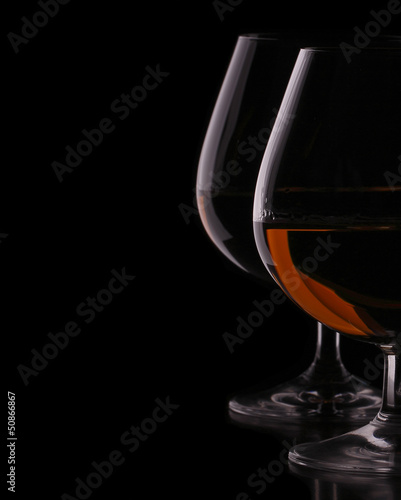 Two cognac glass