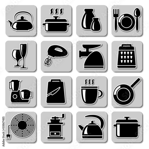 Vector kitchenware icons