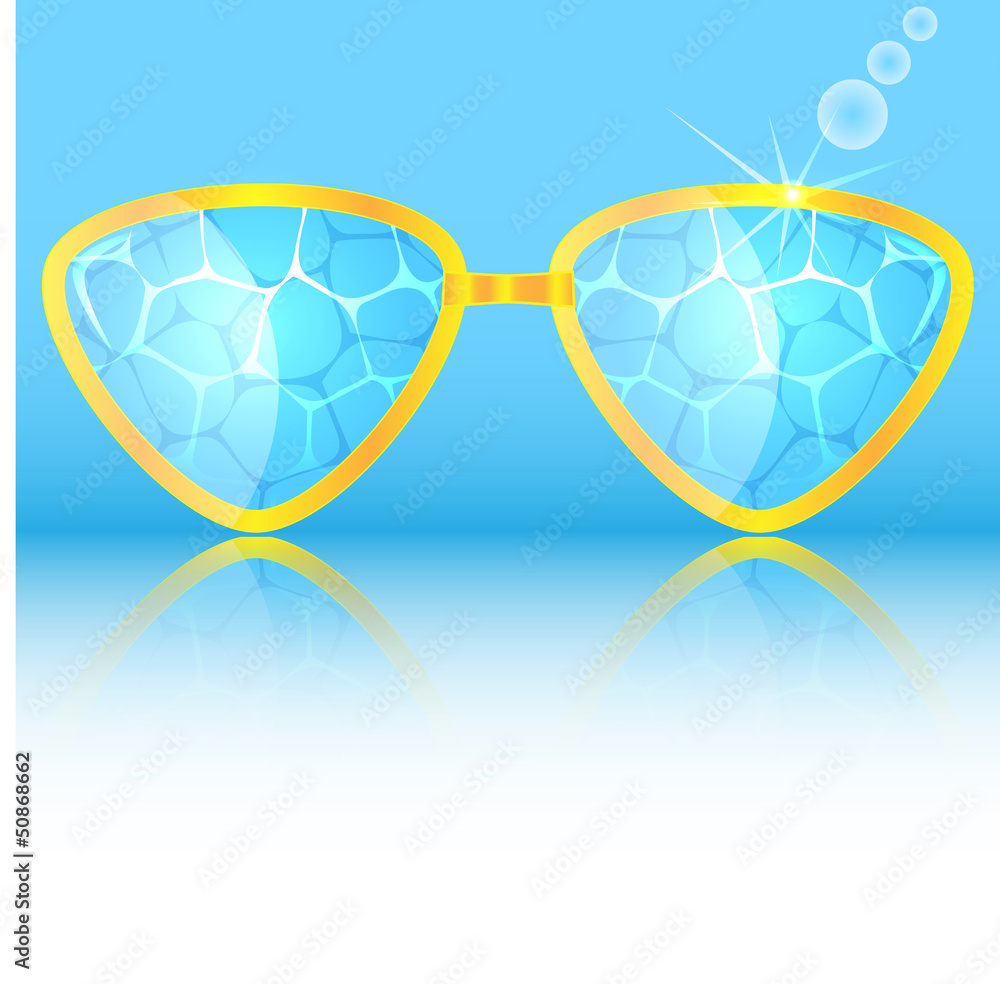 Ταπετσαρία sunglasses with the reflection of water