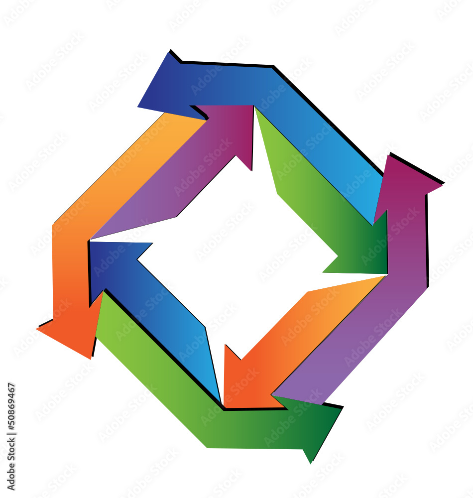 Abstract arrows geometric logo Abstract arrows geometric logo