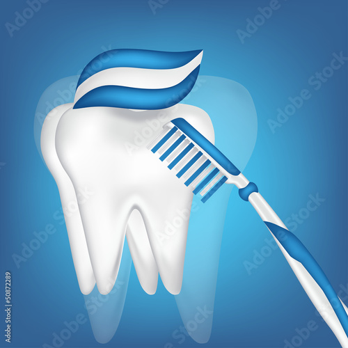 tooth,  toothbrush. mesh illustration