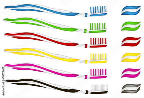 toothbrush. mesh illustration