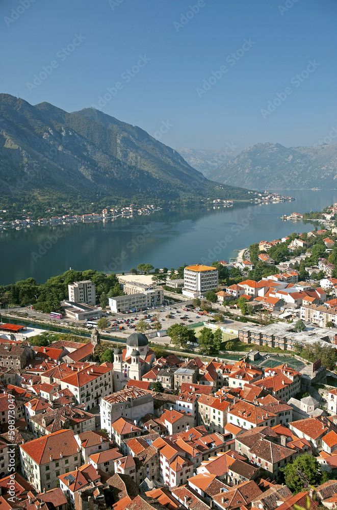 view of kotor town in montenegro